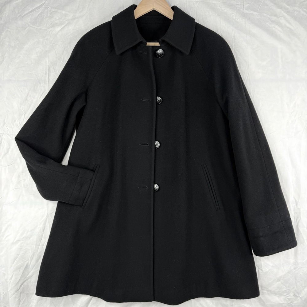 Vintage Marvin Richards pea coat 100% Wool SZ-M Single Breasted Black U.S.A Made